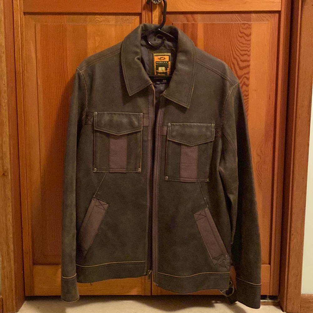 Oakley vintage 100% leather bomber jacket
